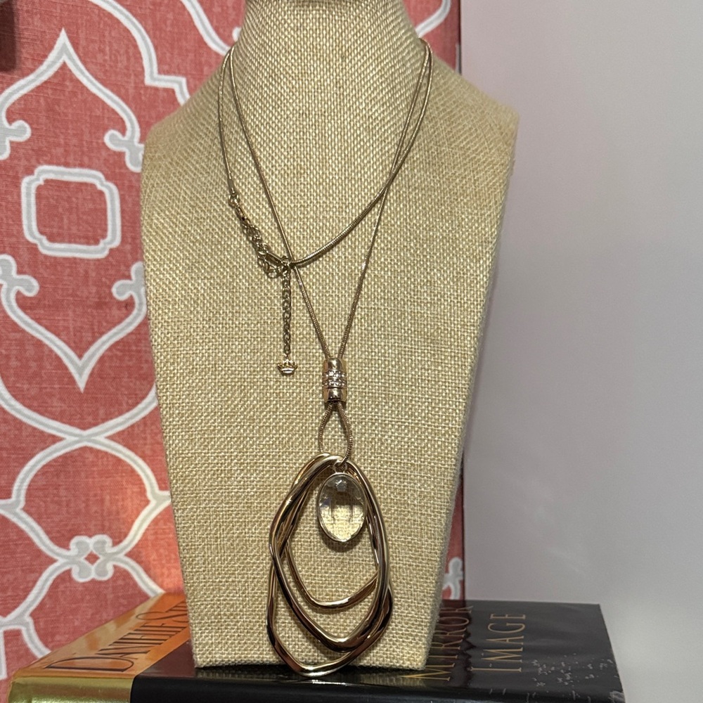 Gold Multi-Loop Pendant Necklace - Women Jewelry